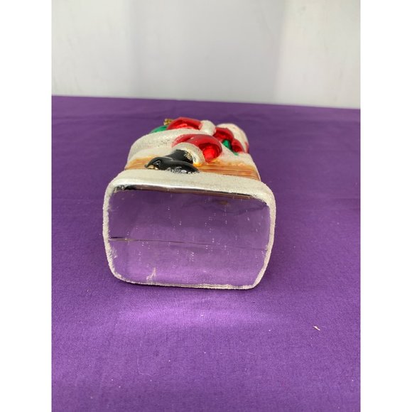 Mistletoe Magic Collection Santa Carrying Sack European Style Glass Ornament Han - Picture 7 of 14